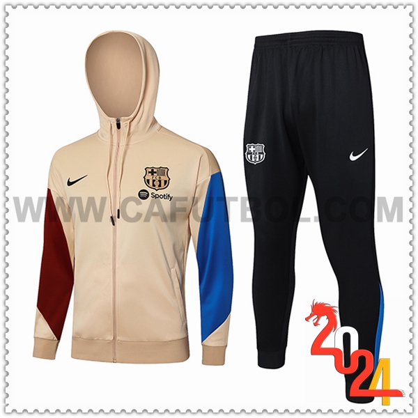 Chaqueta Con Capucha Chandal Rompevientos FC Barcelona Amarillo/Azul/Rojo 2024 2025