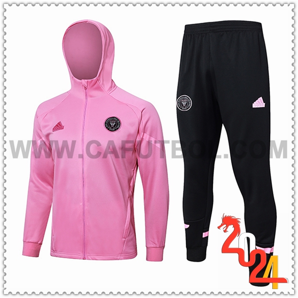 Chaqueta Con Capucha Chandal Rompevientos Inter Miami CF Rosa 2024 2025