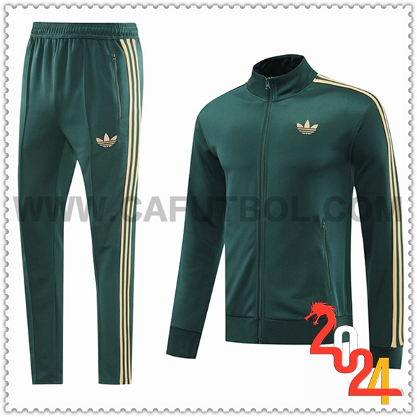 Chandal Chaquetas Futbol Adidas Verde/Amarillo 2024 2025