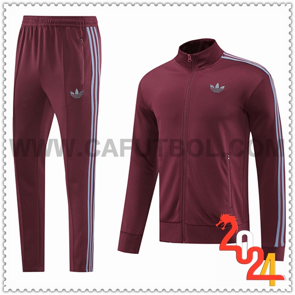 Chandal Chaquetas Futbol Adidas Rojo 2024 2025