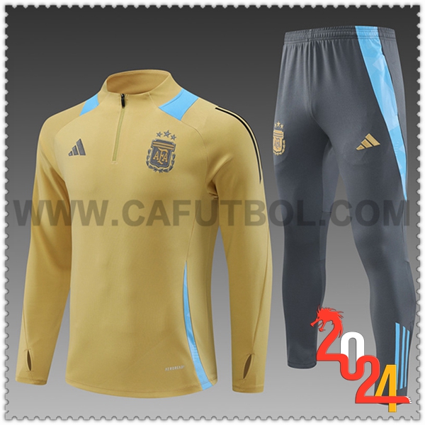 Chandal Futbol Argentina Ninos Amarillo/Azul 2024 2025