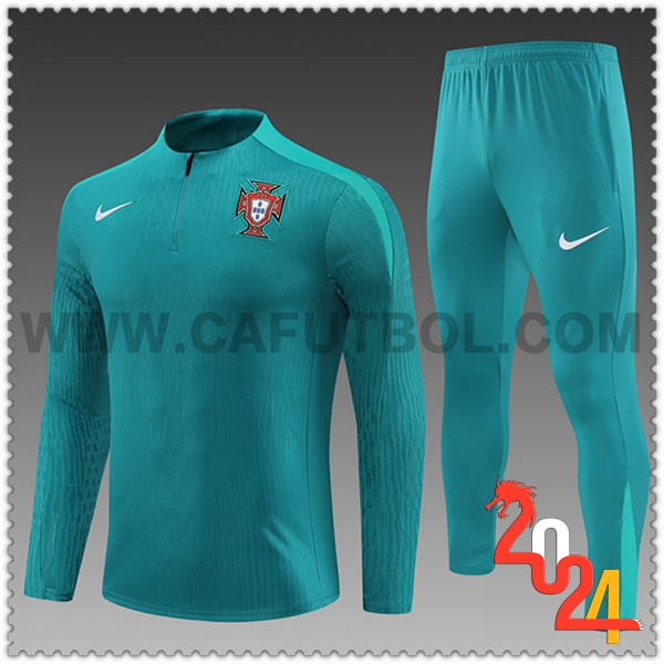 Chandal Futbol Portugal Ninos Verde 2024 2025