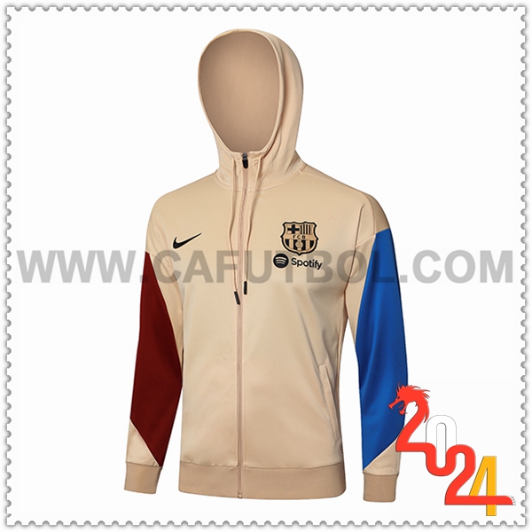 Chaqueta Con Capucha FC Barcelona Amarillo/Azul/Rojo 2024 2025