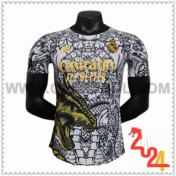 Camiseta Futbol Real Madrid Blanco/Negro Edicion especial 2024 2025