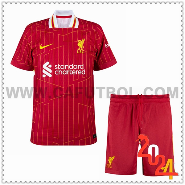 Primera Nuevo Equipacion del FC Liverpool Ninos 2024 2025