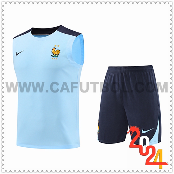 Camiseta Entrenamiento sin mangas Francia Azul 2024 2025