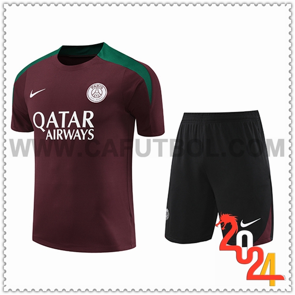 Camiseta Entrenamiento PSG Rojo/Verde 2024 2025