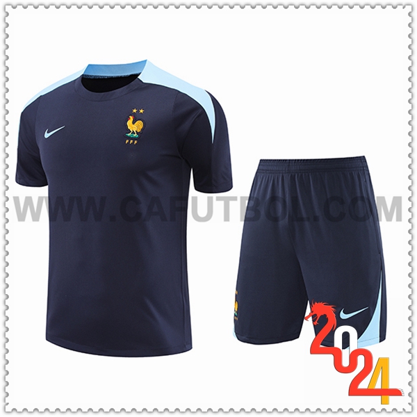 Camiseta Entrenamiento Francia Azul Oscuro 2024 2025
