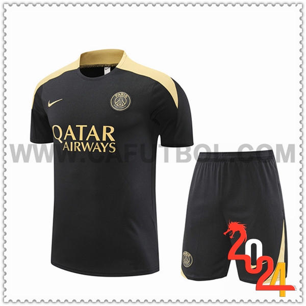 Camiseta Entrenamiento PSG Negro/Amarillo 2024 2025