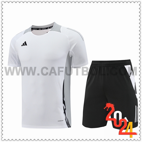 Camiseta Entrenamiento Adidas Blanco/Gris 2024 2025