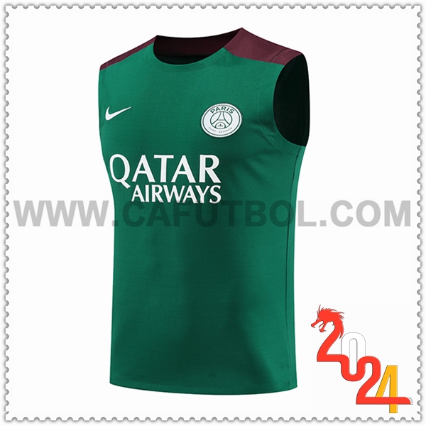 Chalecos De Futbol PSG Verde/Rojo 2024 2025