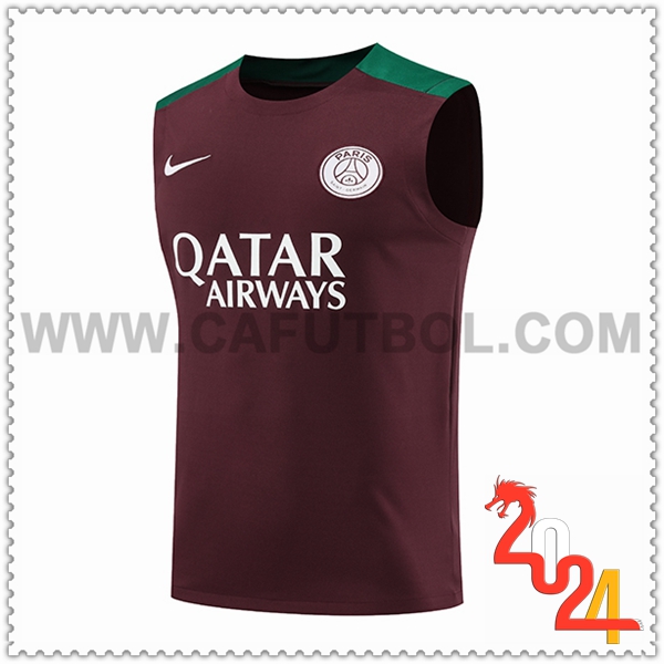 Chalecos De Futbol PSG Rojo/Verde 2024 2025
