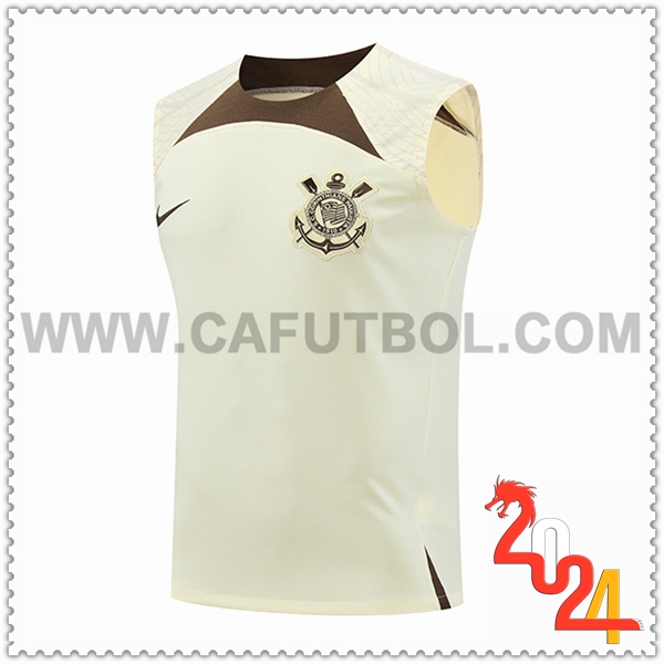Chalecos De Futbol Corinthians Beige/Marrón 2024 2025