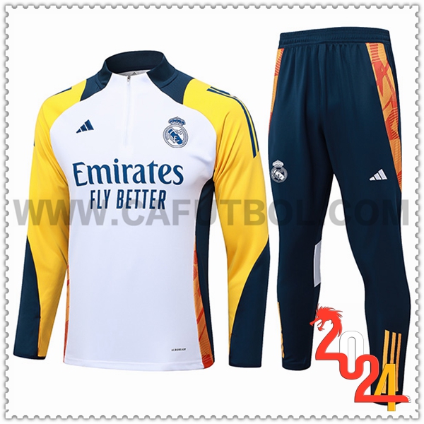 Chandal Futbol Real Madrid Blanco/Amarillo/Azul 2024 2025