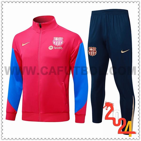 Chandal Futbol Chaquetas FC Barcelona Rojo/Azul 2024 2025