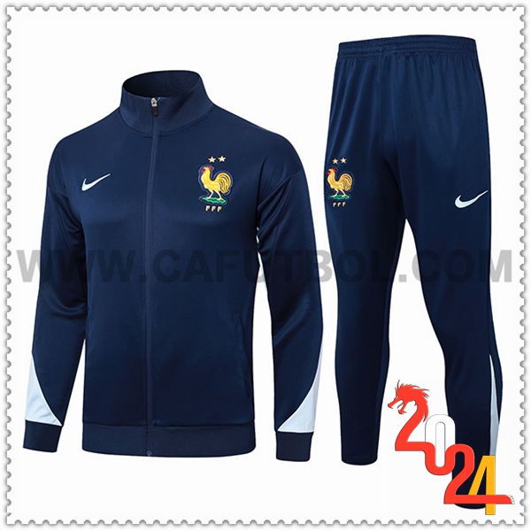 Chandal Futbol Chaquetas Francia azul real 2024 2025