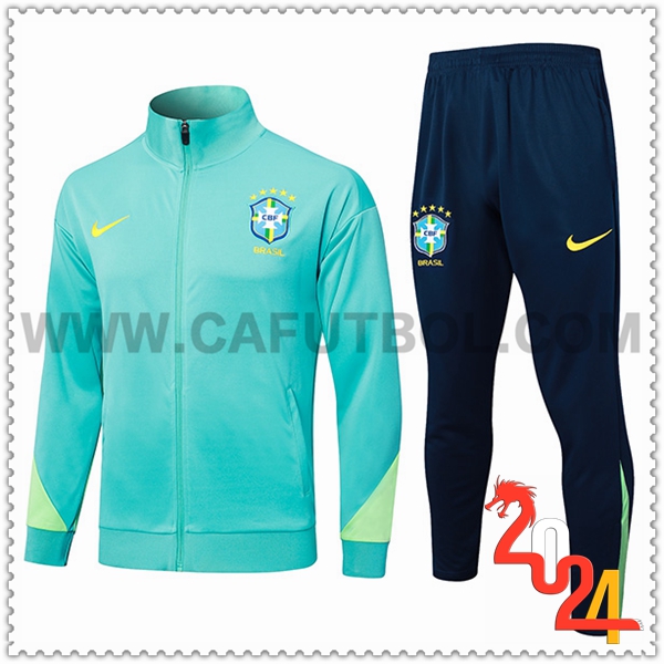 Chandal Futbol Chaquetas Brasil Verde 2024 2025