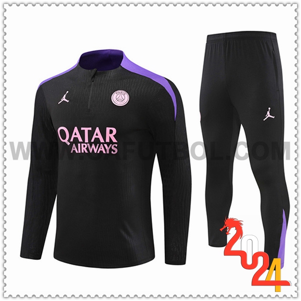 Chandal Futbol PSG Negro/Violeta 2024 2025