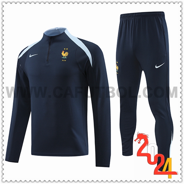 Chandal Futbol Francia Azul Oscuro 2024 2025