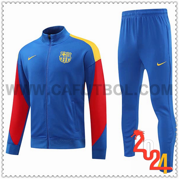 Chandal Futbol Chaquetas FC Barcelona Azul/Rojo 2024 2025