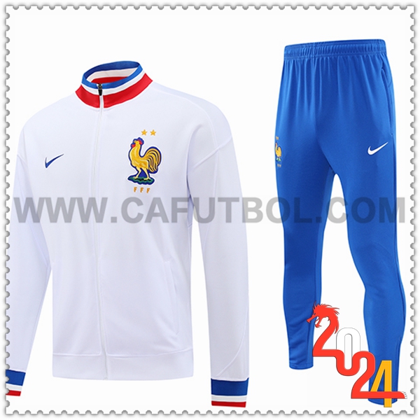 Chandal Futbol Chaquetas Francia Blanco 2024 2025