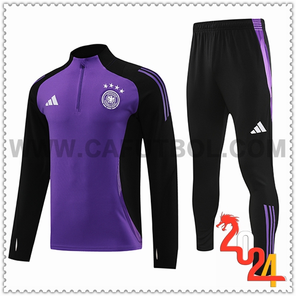 Chandal Futbol Alemania Ninos Violeta/Negro 2024 2025