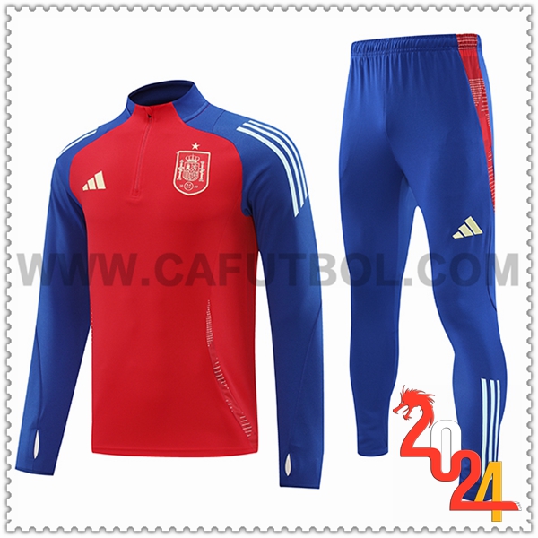Chandal Futbol España Ninos Rojo/Azul 2024 2025