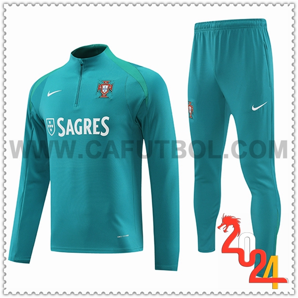Chandal Futbol Portugal Ninos Verde 2024 2025