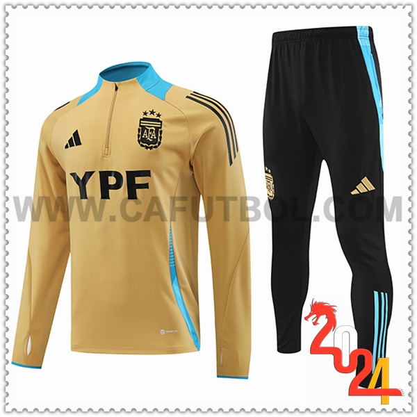 Chandal Futbol Argentina Ninos Amarillo/Azul 2024 2025
