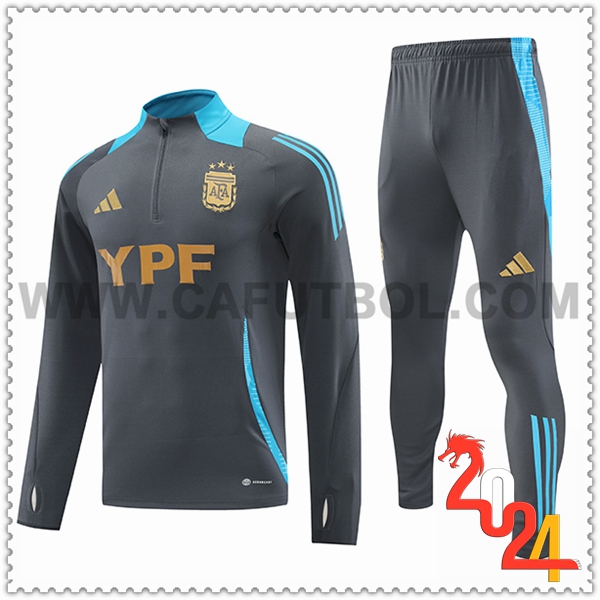 Chandal Futbol Argentina Ninos Gris/Azul 2024 2025