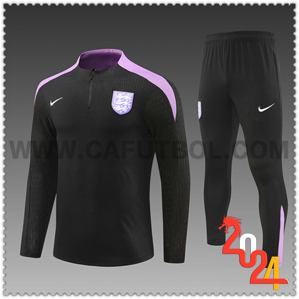 Chandal Futbol Inglaterra Ninos Negro/Violeta 2024 2025