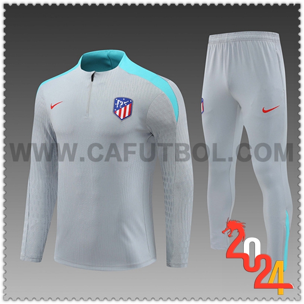Chandal Futbol Atletico Madrid Ninos Gris/Verde 2024 2025