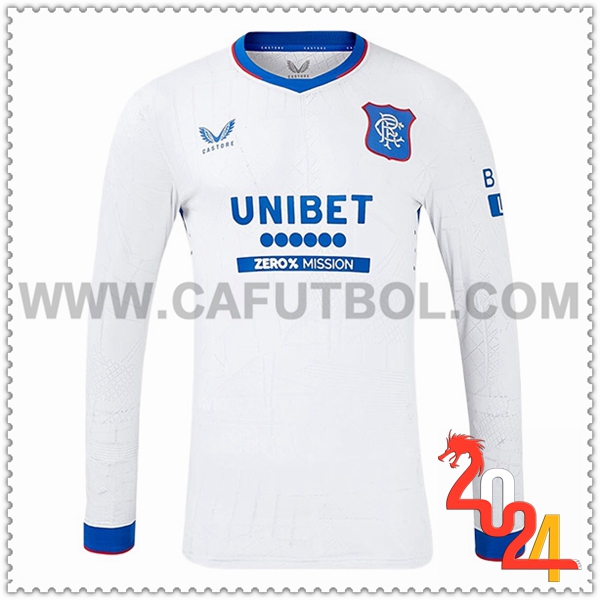 Segunda Nuevo Camiseta Futbol Rangers FC Mangas largas 2024 2025