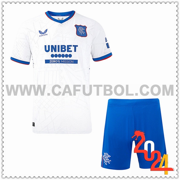 Segunda Nuevo Equipacion del Rangers FC Ninos 2024 2025
