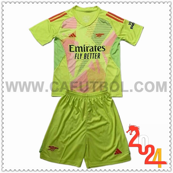 Equipacion del Portero Arsenal Ninos Verde 2024 2025