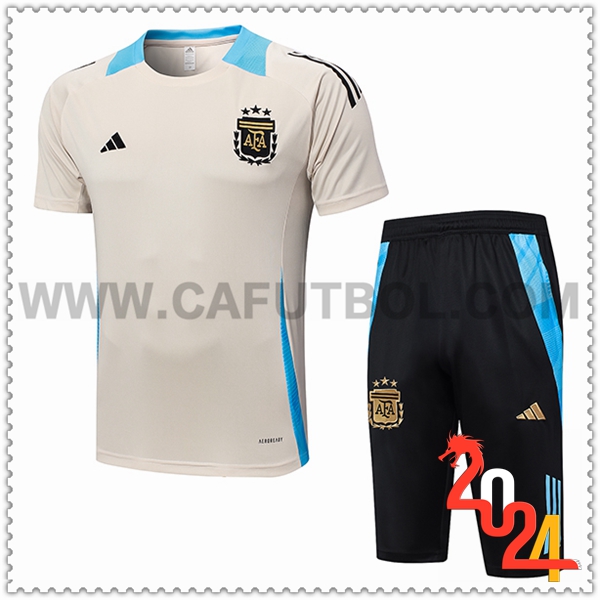 Camiseta Entrenamiento Argentina Beige/Azul 2024 2025