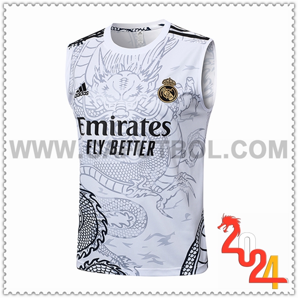 Chalecos De Futbol Real Madrid Blanco/Gris/Negro 2024 2025