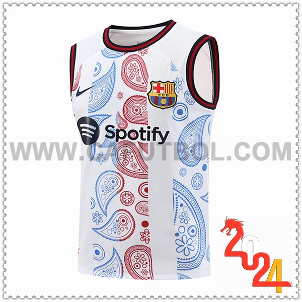 Chalecos De Futbol FC Barcelona Blanco/Rojo/Azul 2024 2025