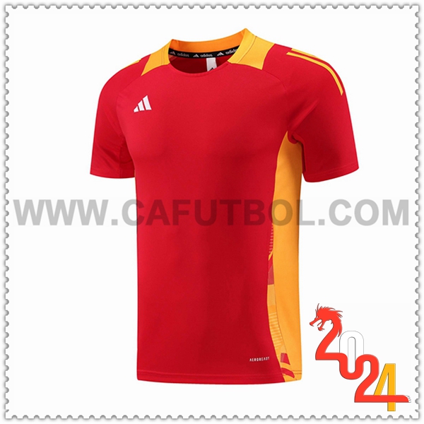 Camiseta Entrenamiento Adidas Rojo/Amarillo 2024 2025