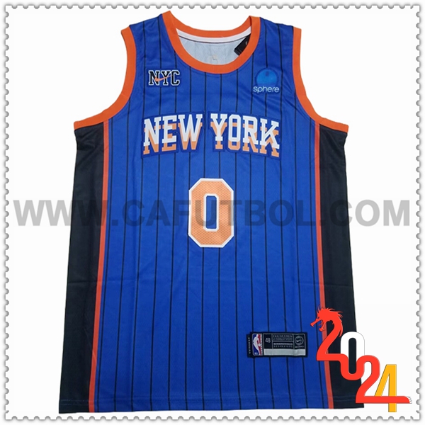 Camisetas New York Knicks (DIVINCENZO #0) 2024/25 Azul/Naranja