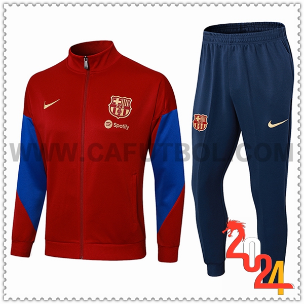 Chandal Futbol Chaquetas FC Barcelona Rojo/Azul 2024 2025 -02