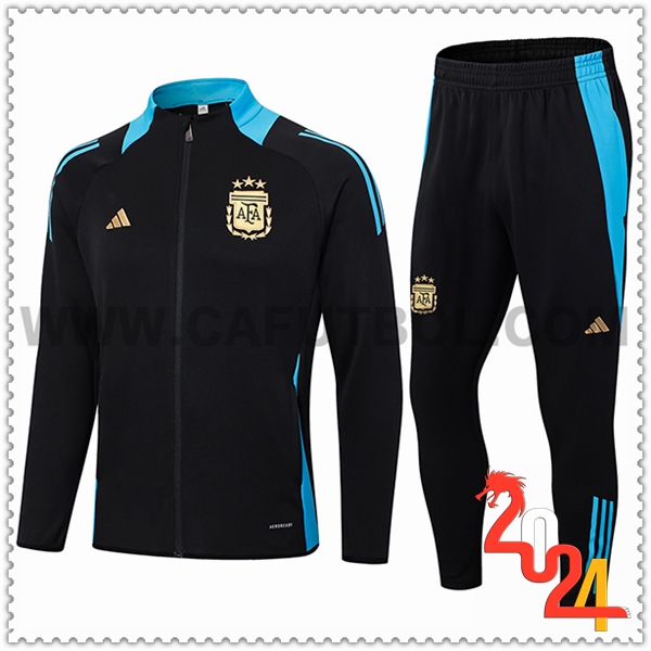 Chandal Futbol Chaquetas Argentina Negro/Azul 2024 2025 -02