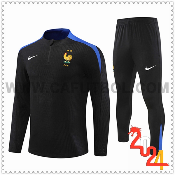 Chandal Futbol Francia Negro/Azul 2024 2025