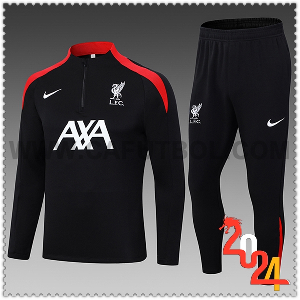 Chandal Futbol FC Liverpool Ninos Negro/Rojo 2024 2025