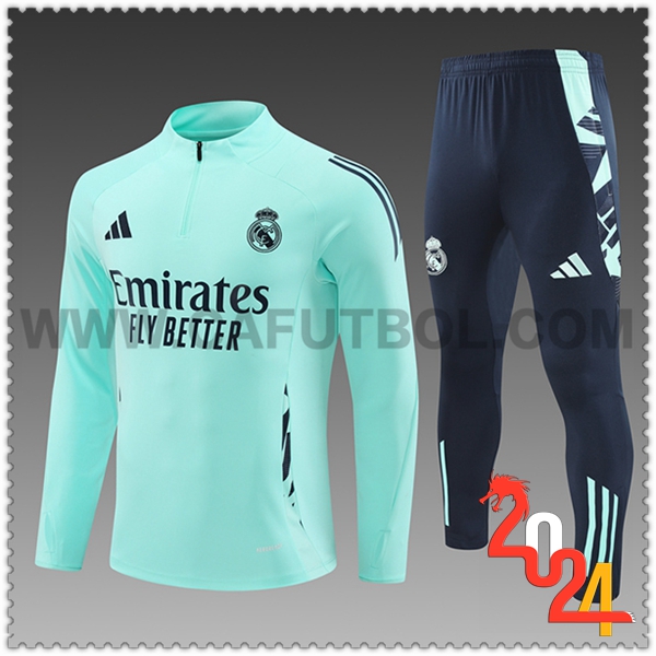 Chandal Futbol Real Madrid Ninos Verde/Azul 2024 2025