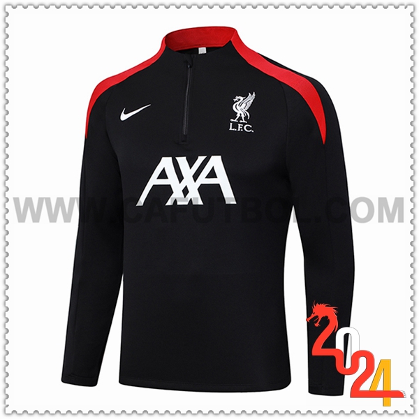 Sudadera Entrenamiento FC Liverpool Negro/Rojo 2024 2025