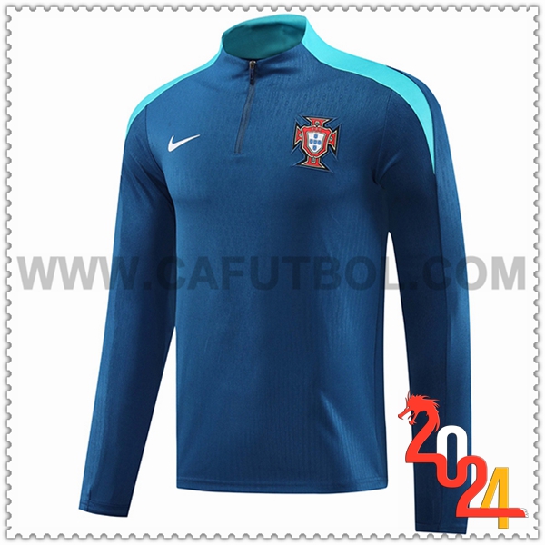 Sudadera Entrenamiento Portugal azul real 2024 2025