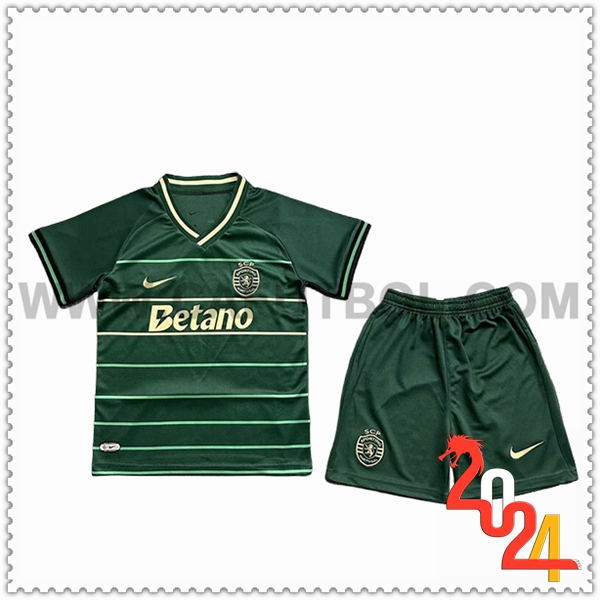 Equipacion del Sporting Ninos Verde Edicion especial 2024 2025