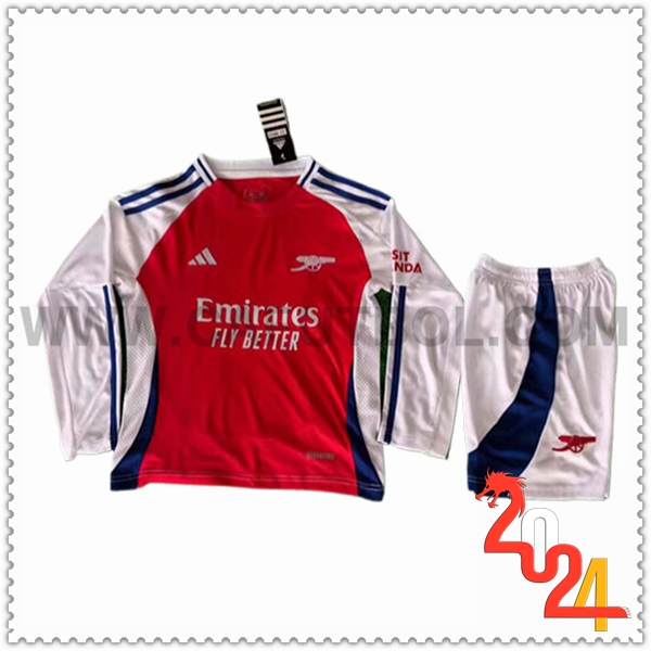 Primera Equipacion del Arsenal Ninos Mangas largas 2024 2025