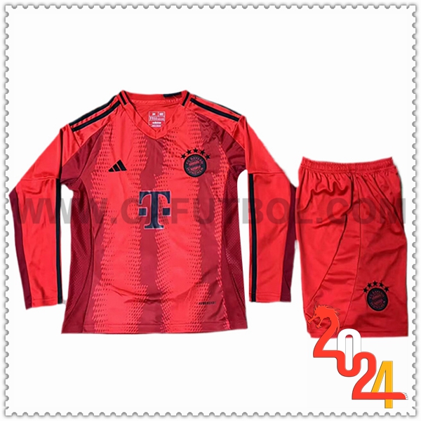 Primera Equipacion del Bayern Munich Ninos Mangas largas 2024 2025